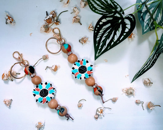 Boho Flower Keychain